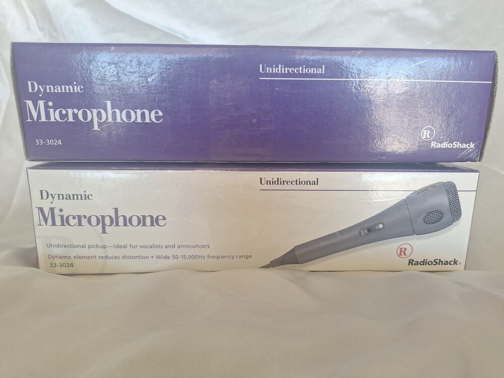 RadioShack Dynamic Microphone 33-3024 Unidirectional Mint in Box